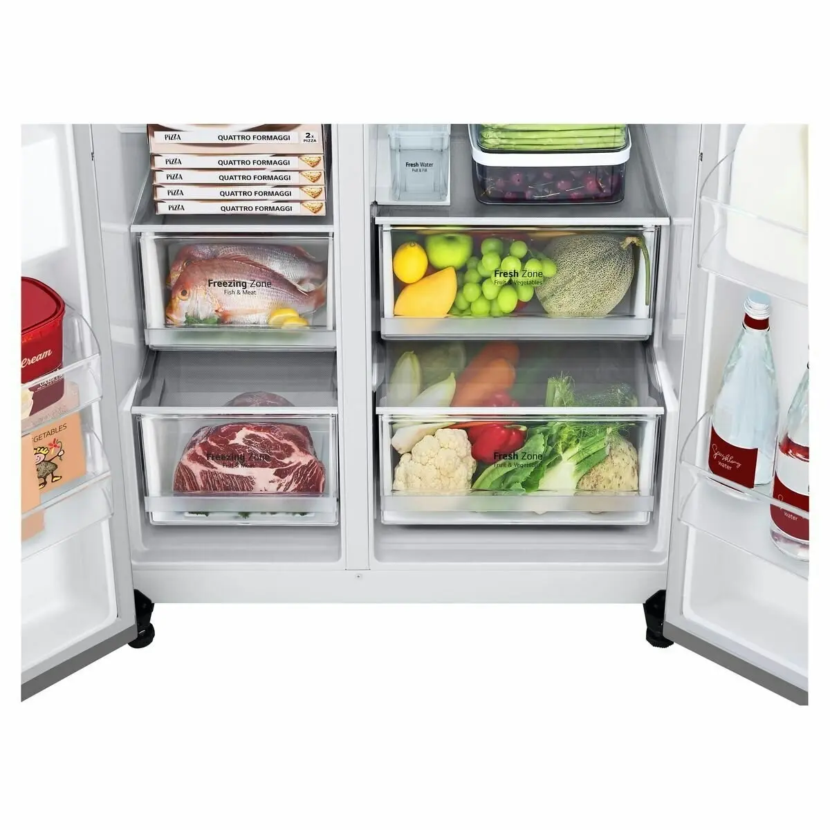 LG 635L Side by Side Frost Free Non Plumbed Fridge