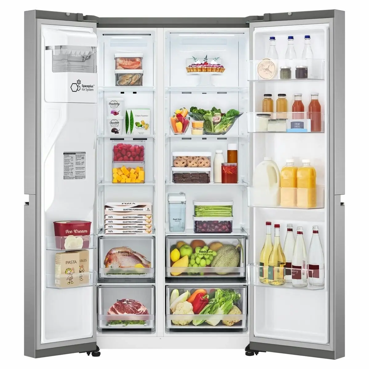 LG 635L Side by Side Frost Free Non Plumbed Fridge