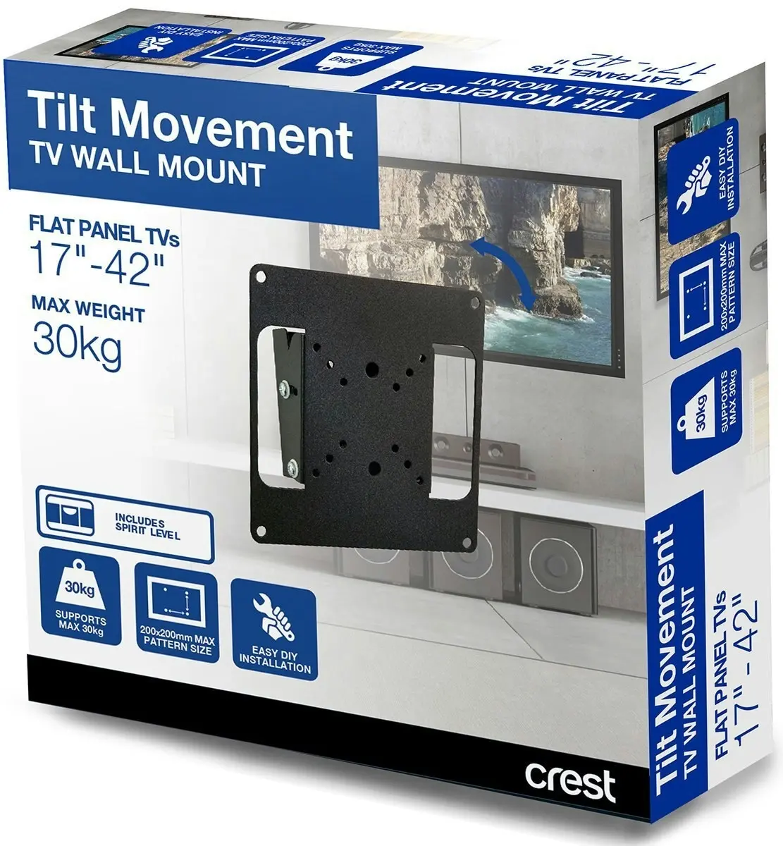 Crest Tilt Movement TV Wall Mount for 17 to 42 Inch TVs