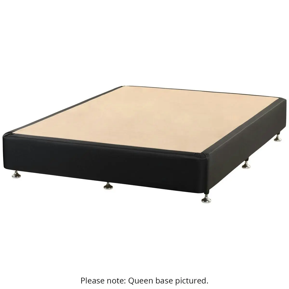 SleepMaker Black Designer Bed Base Platform Long Single