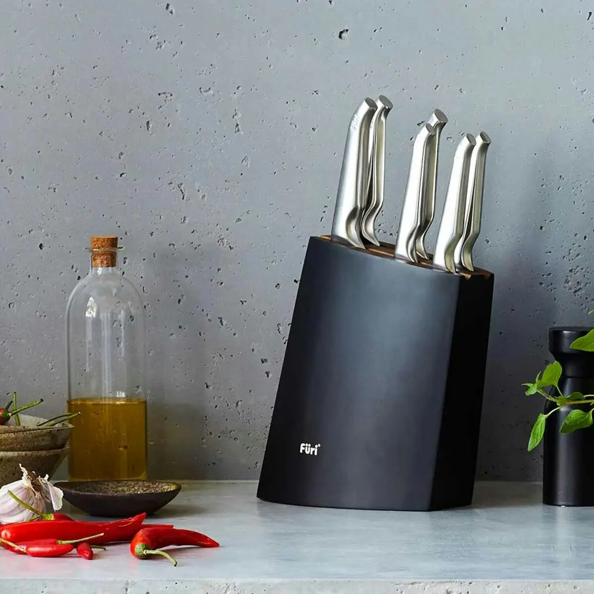 Furi Pro Angular 8 Piece Knife Block Set