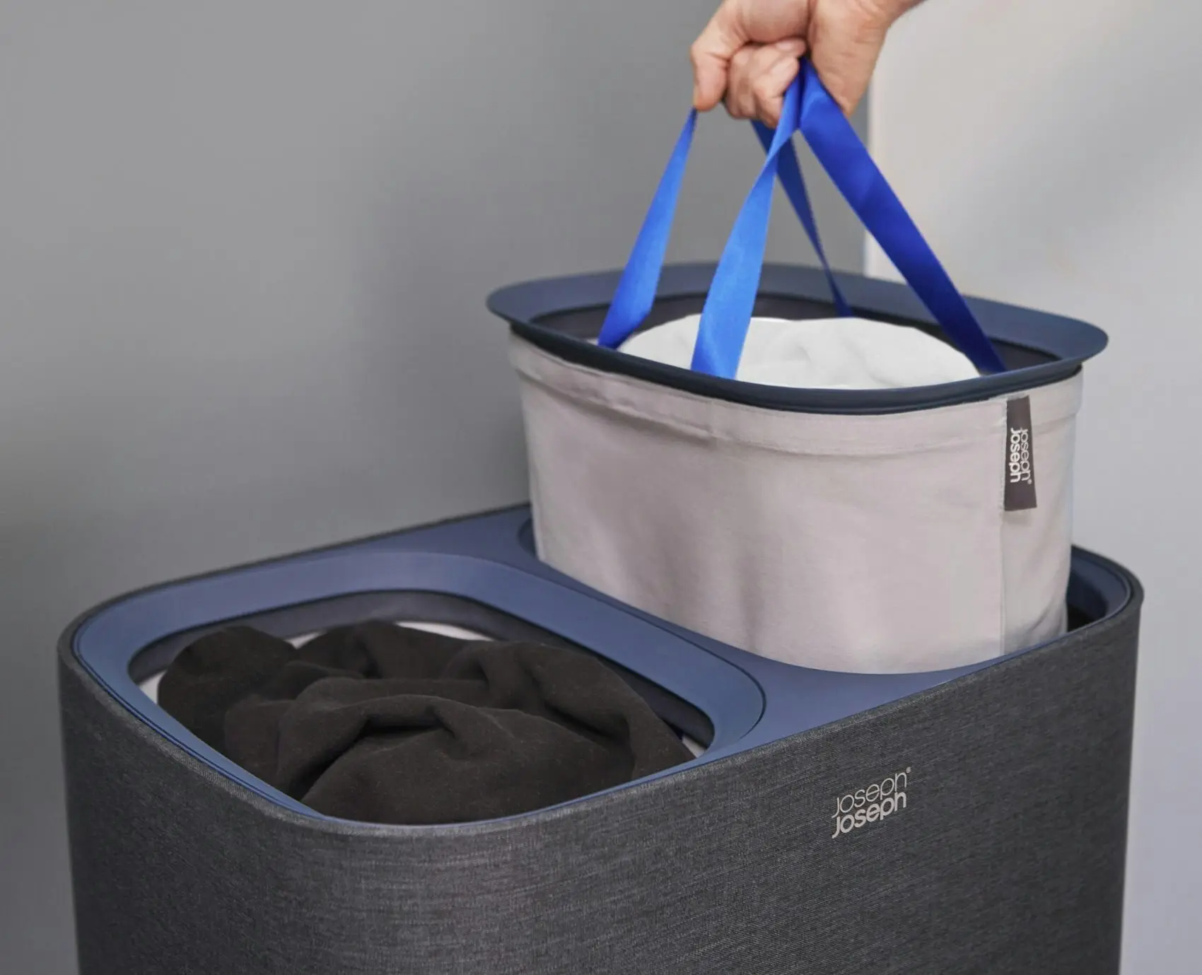 Joseph Joseph Total 90L Black Laundry Separation Basket