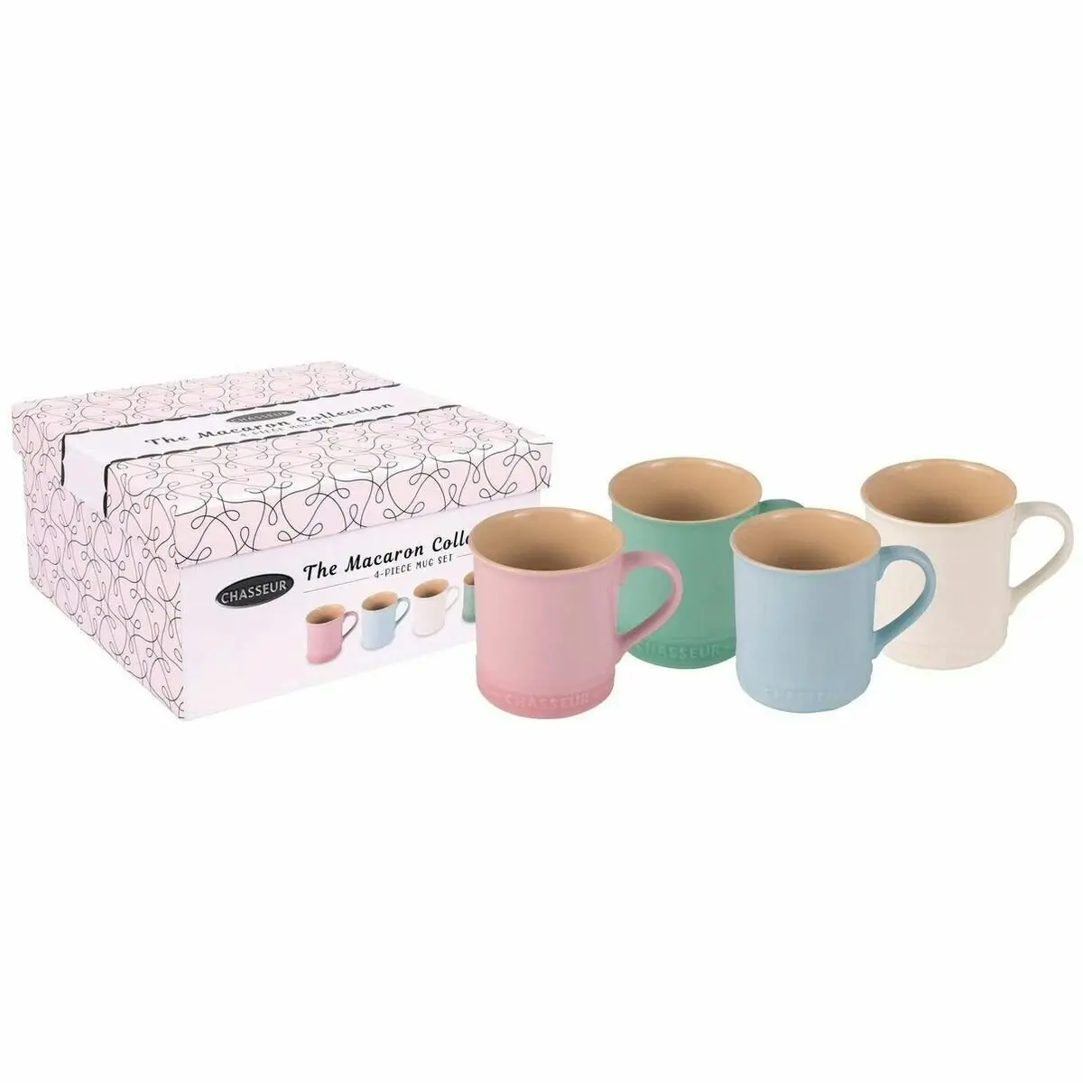 Chasseur Macaron Collection 4 Piece Mug Set