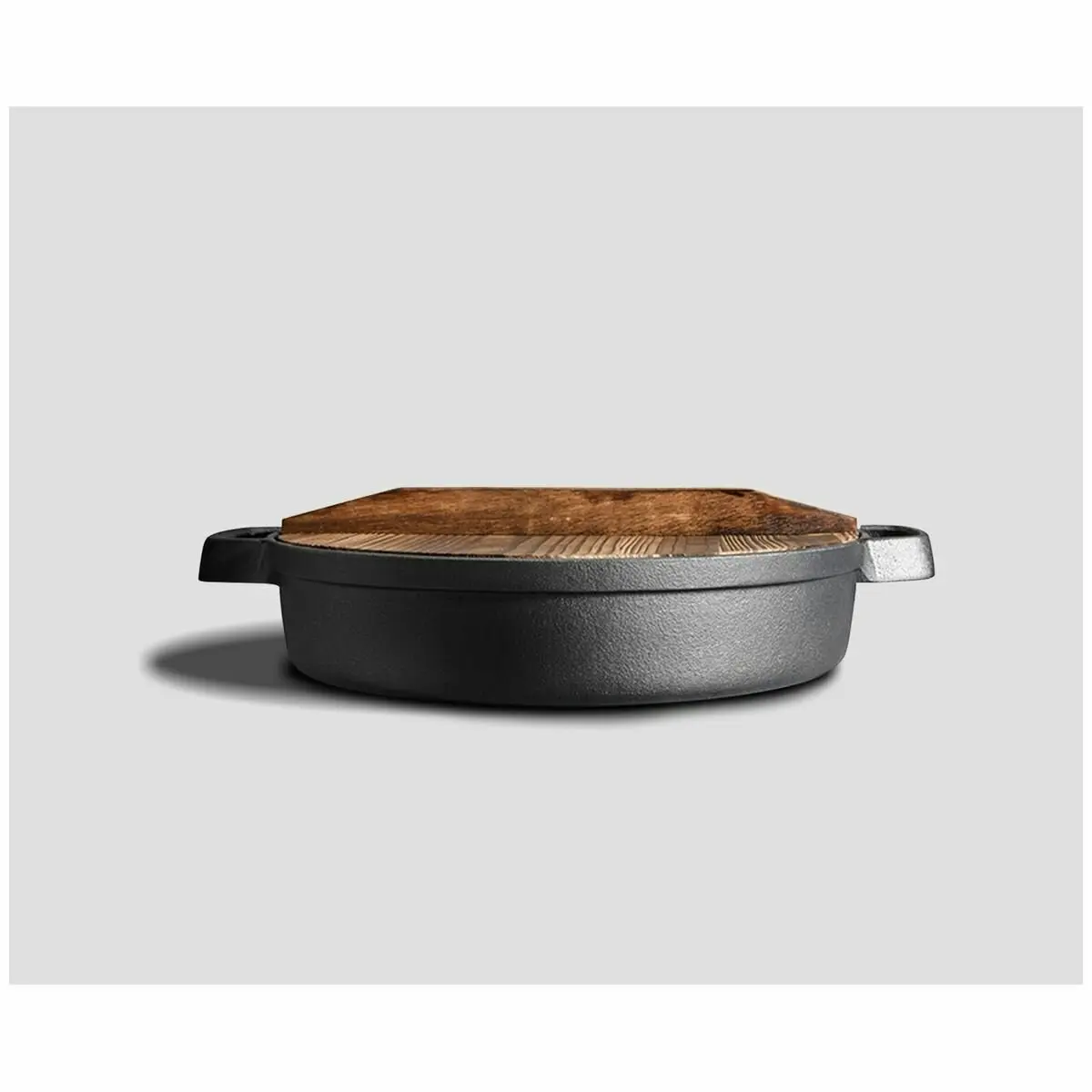 Soga 29cm Deep Frying Pan with Wooden Lid