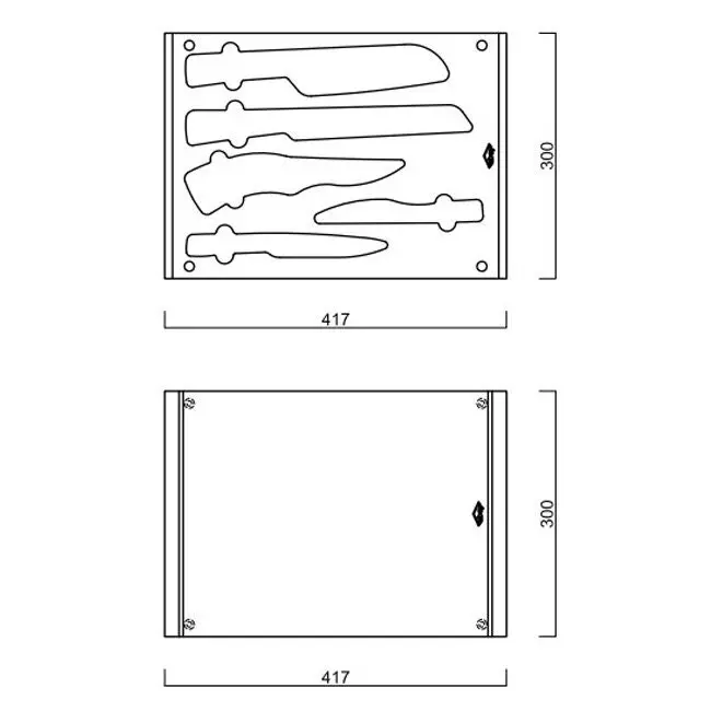 Abey Chopping Board with Knife Set