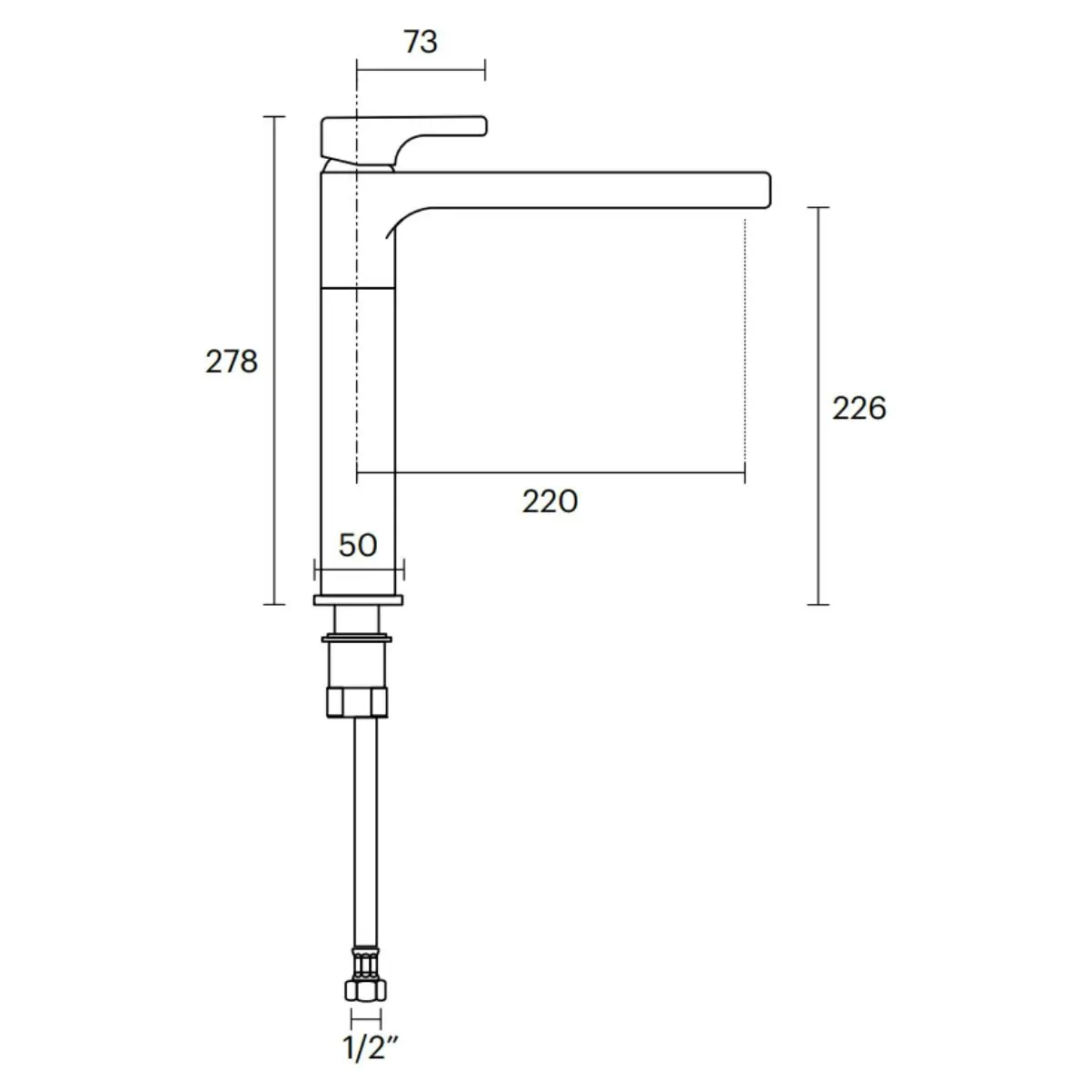 Rogerseller Arq ii Sink Mixer Tap - Graphite