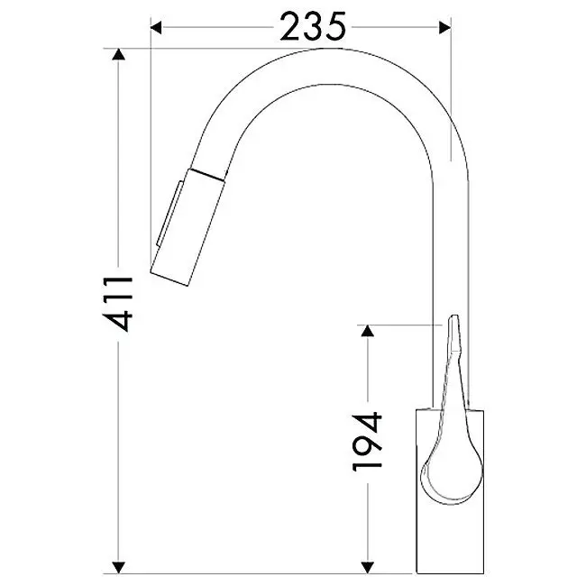 Hansgrohe Cento Variarc XL Pull Out Spray Kitchen Mixer Tap