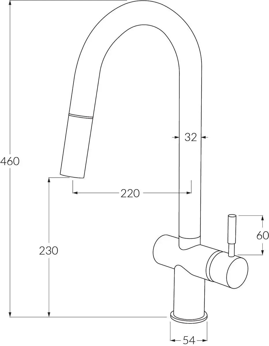 Sussex Taps Voda Pull Out Sink Mixer Tap - Chrome