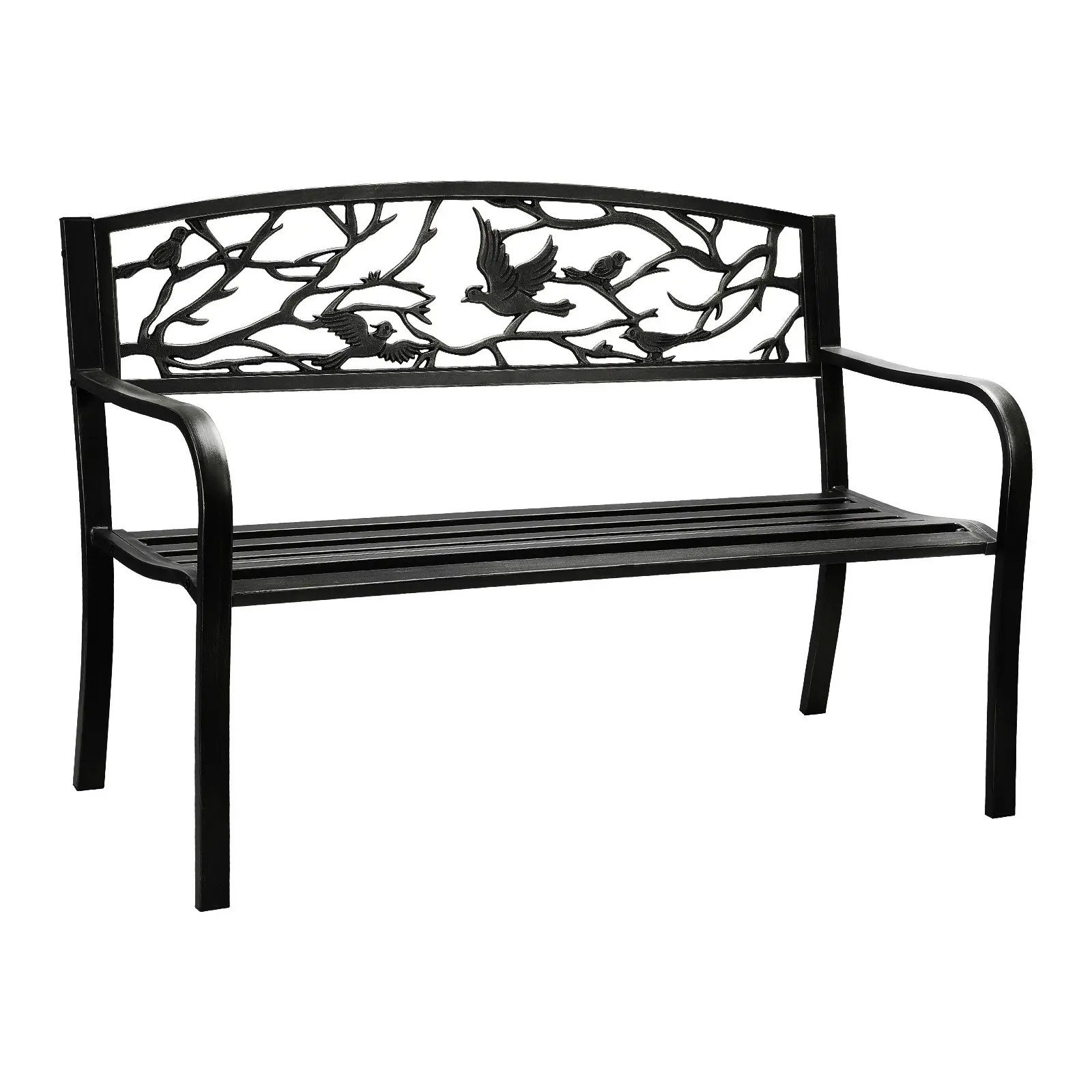 Livsip Garden Bench Seat Outdoor Chair Furniture Backyard Patio Bird Pattern