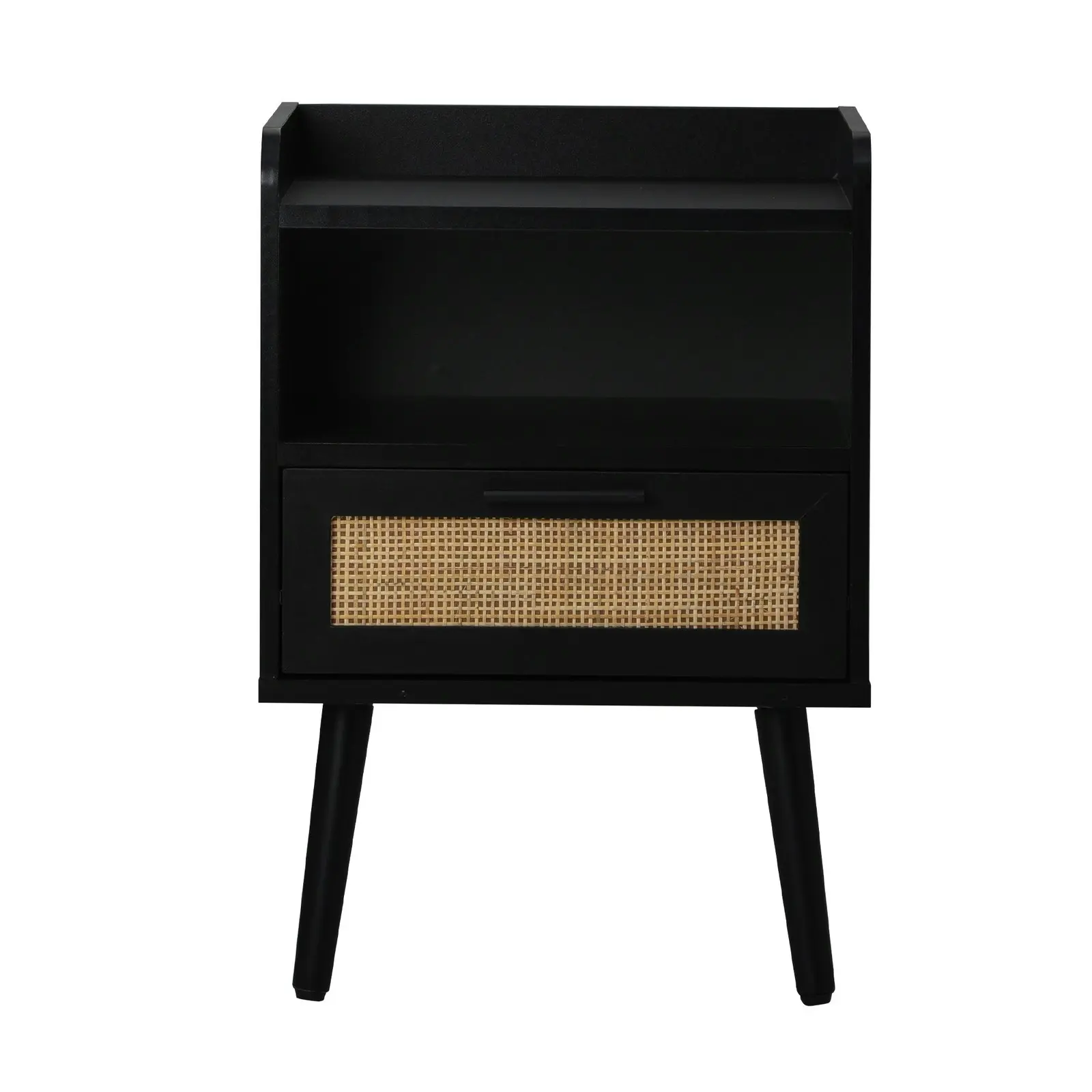 Oikiture 2X Bedside Table Drawer Side Table Storage Cabinet Nightstand Rattan