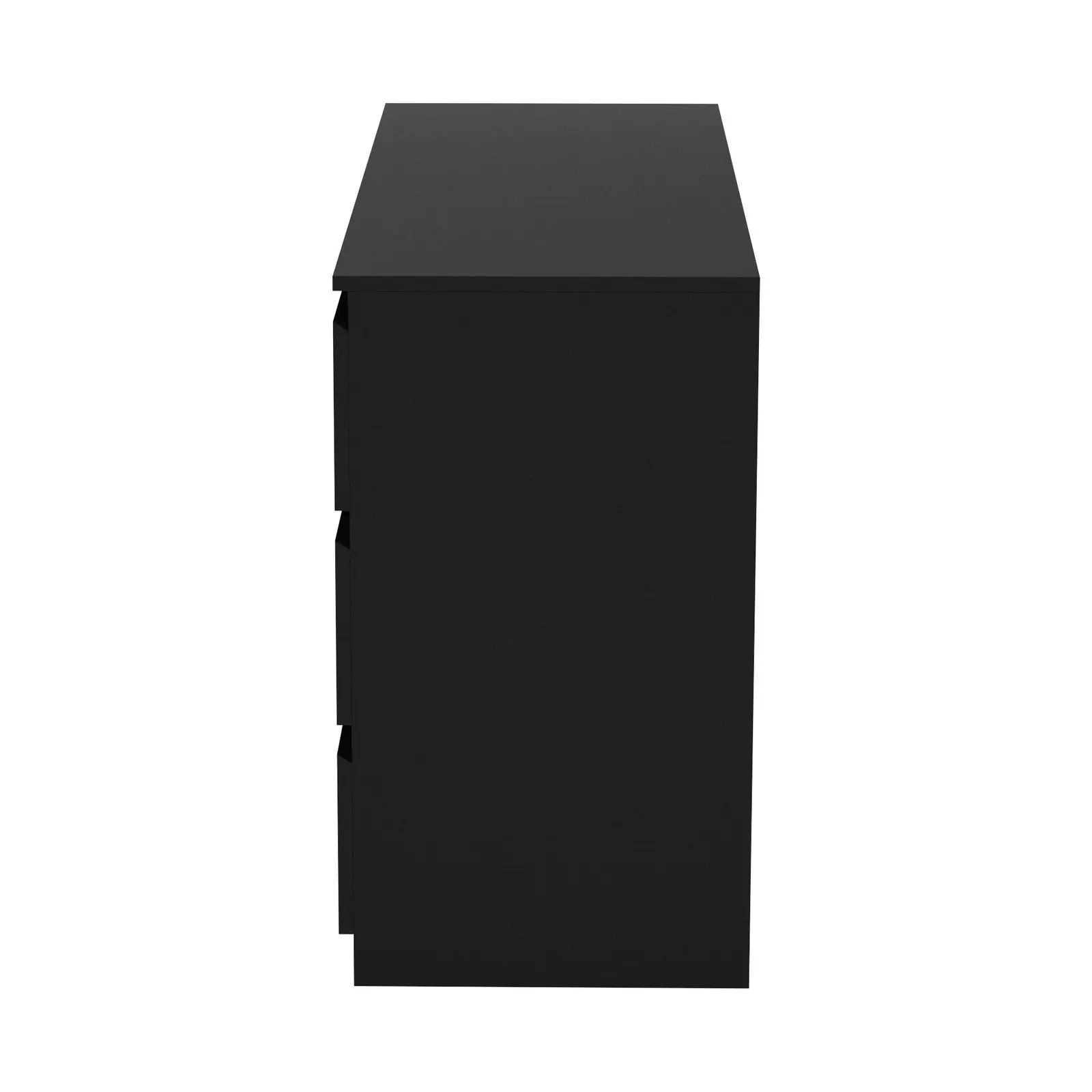 Oikiture 6 Chest of Drawers Lowboy Storage Cabinet Dresser Table Bedroom Black