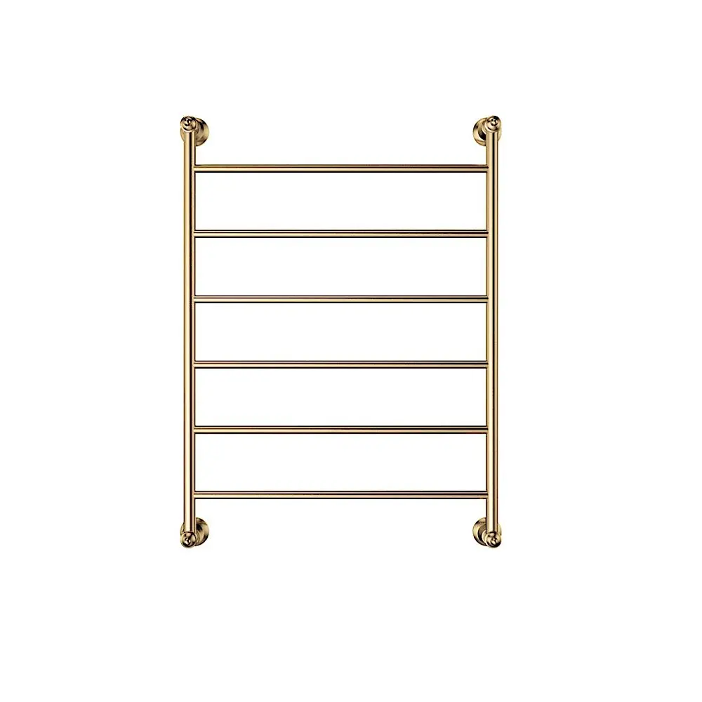 Fienza Lillian Heated Towel Ladder 600x808mm 6 Bars Urban Brass 8106080UB