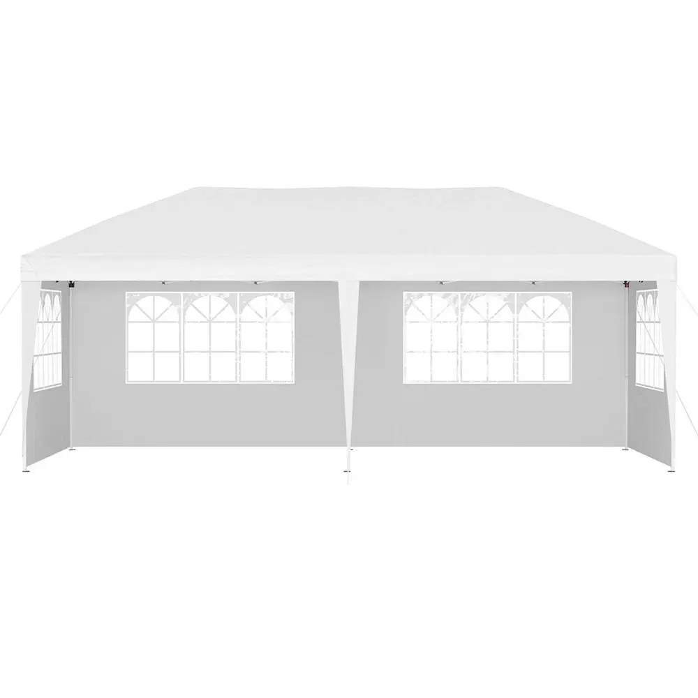 Instahut Gazebo Pop Up Marquee 3x6m Wedding Party Outdoor Camping Tent Canopy Side Wall White