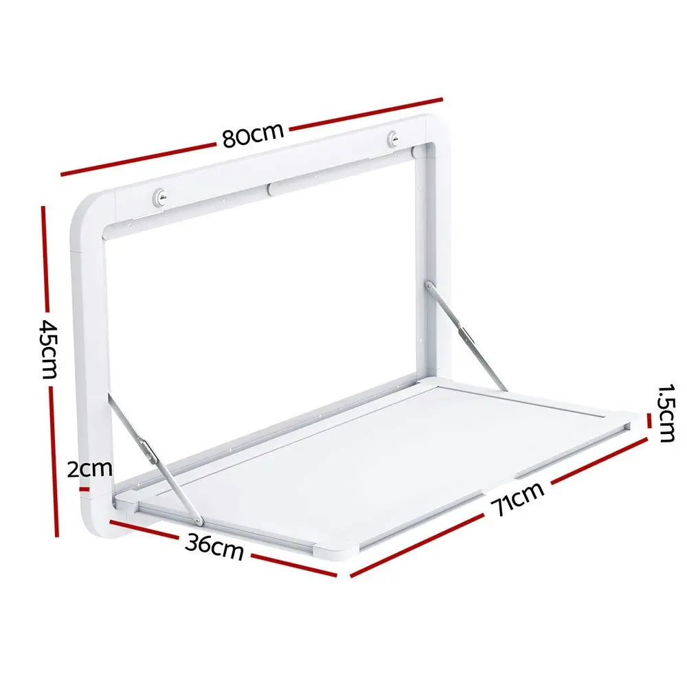 Weisshorn Caravan Table 800 x 450mm Folding Lockable White