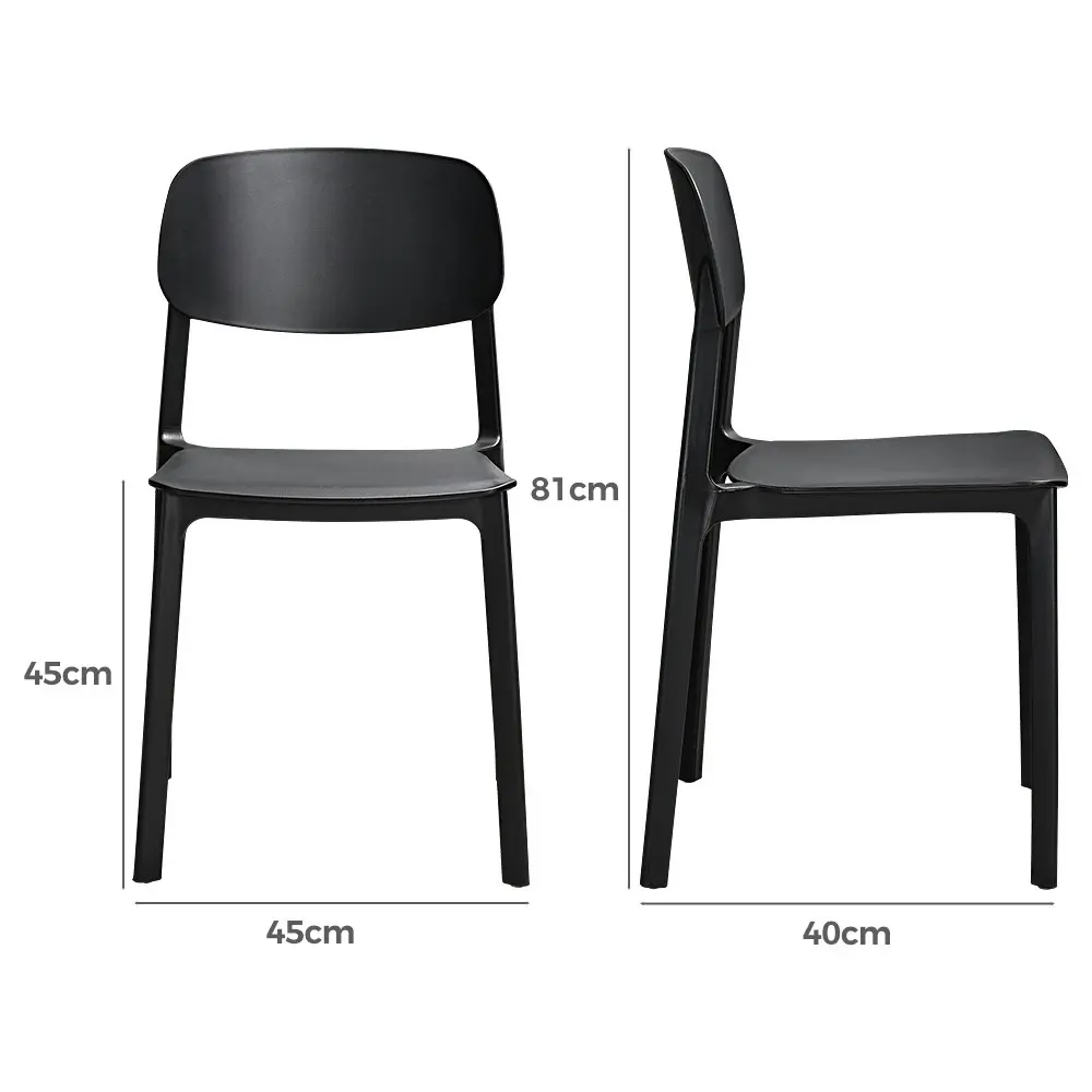 Furb Outdoor Dining Chair Cafe Chair Home Kitchen Furniture Plastic Chair Black