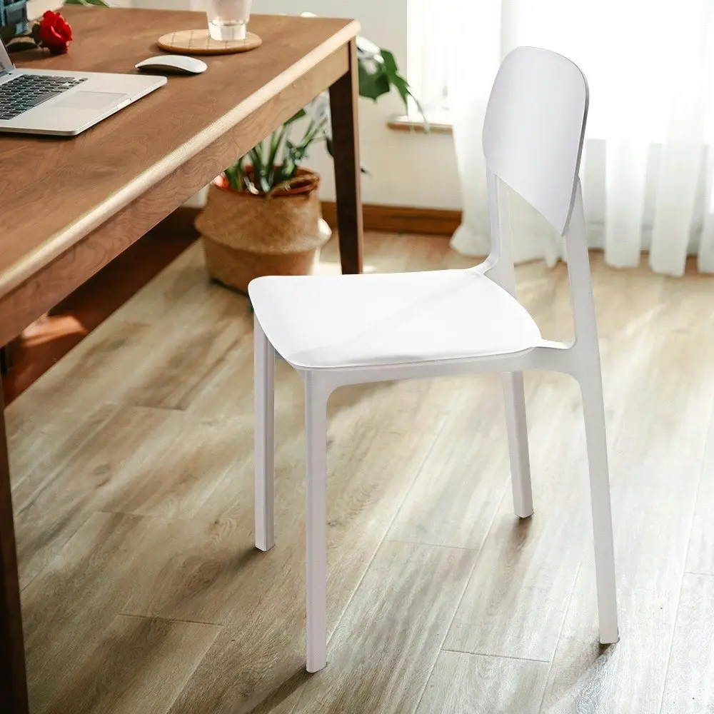 Furb Outdoor Dining Chair Cafe Chair Home Kitchen Furniture Plastic Chair White