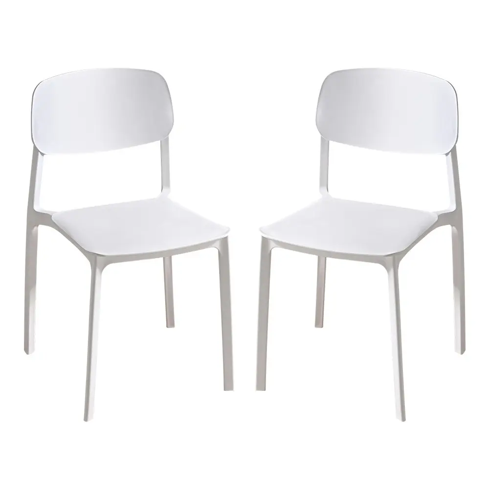 Furb Outdoor Dining Chair Cafe Chair Home Kitchen Furniture Plastic Chair White