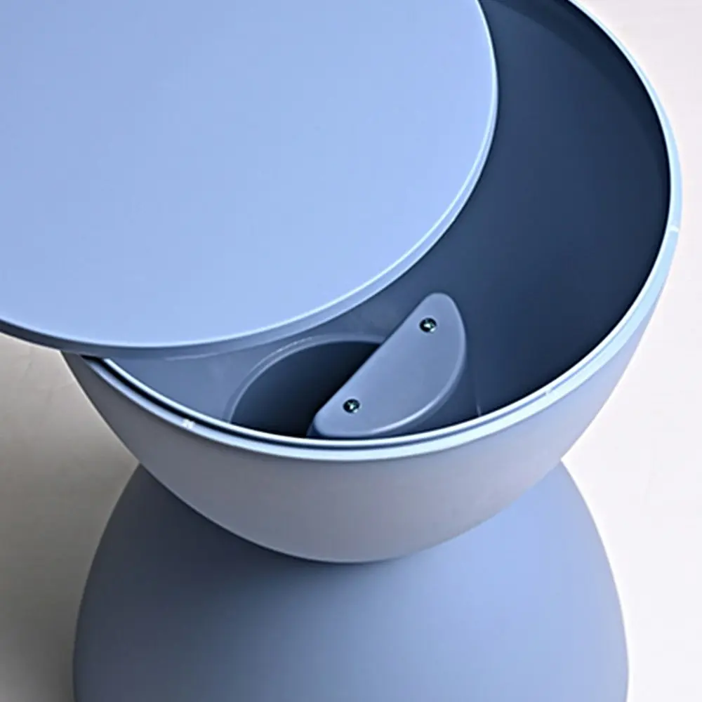 Furb Round Side Table Modern Hourglass Stool Round Stools Blue Plastic Chair