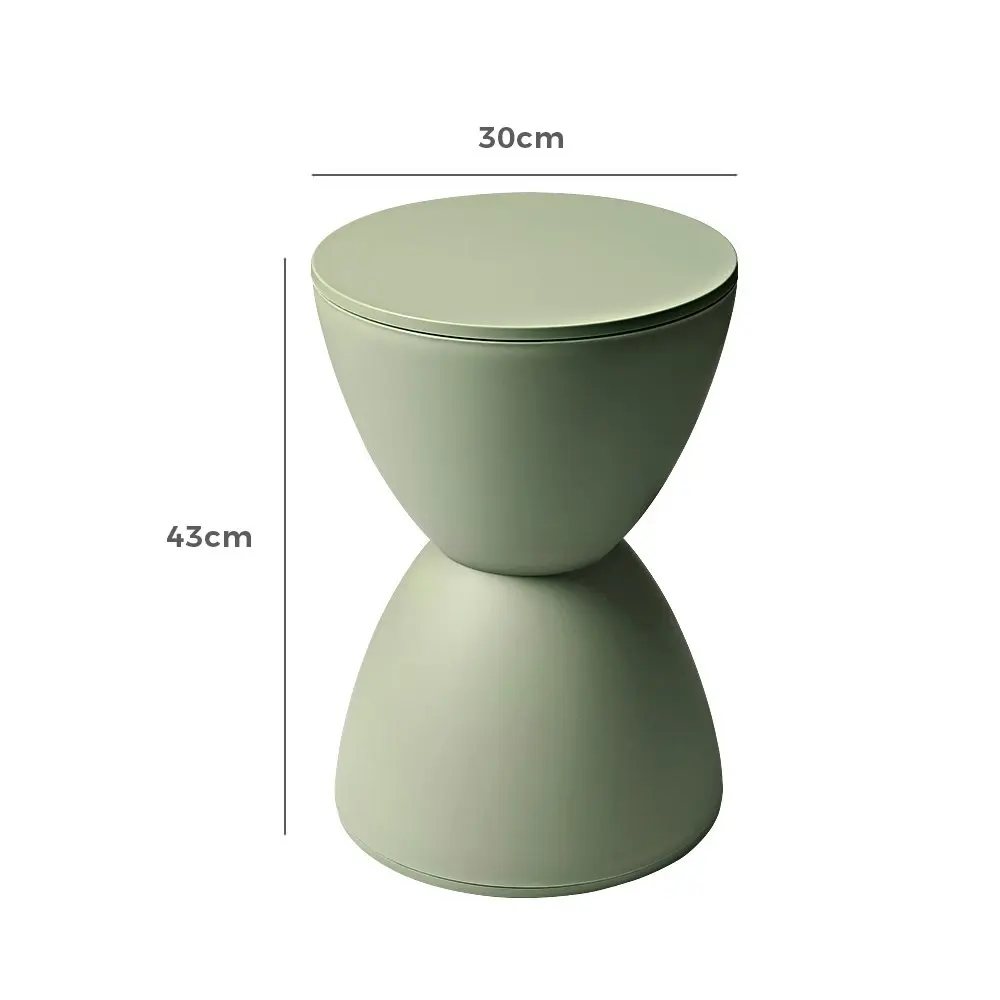 Furb Round Side Table Modern Hourglass Stool Round Stools Green Plastic Chair