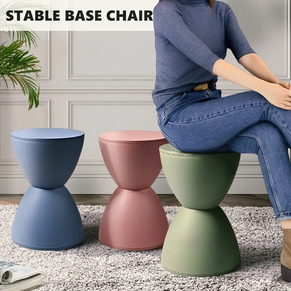 Furb Round Side Table Modern Hourglass Stool Round Stools Green Plastic Chair