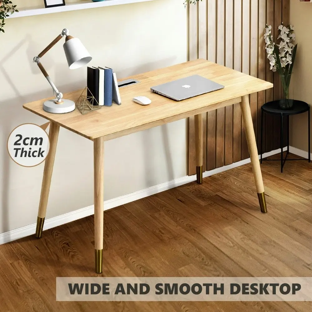 Furb 120cm Wooden Office Study Desk Laptop Computer Study Student Table Oak