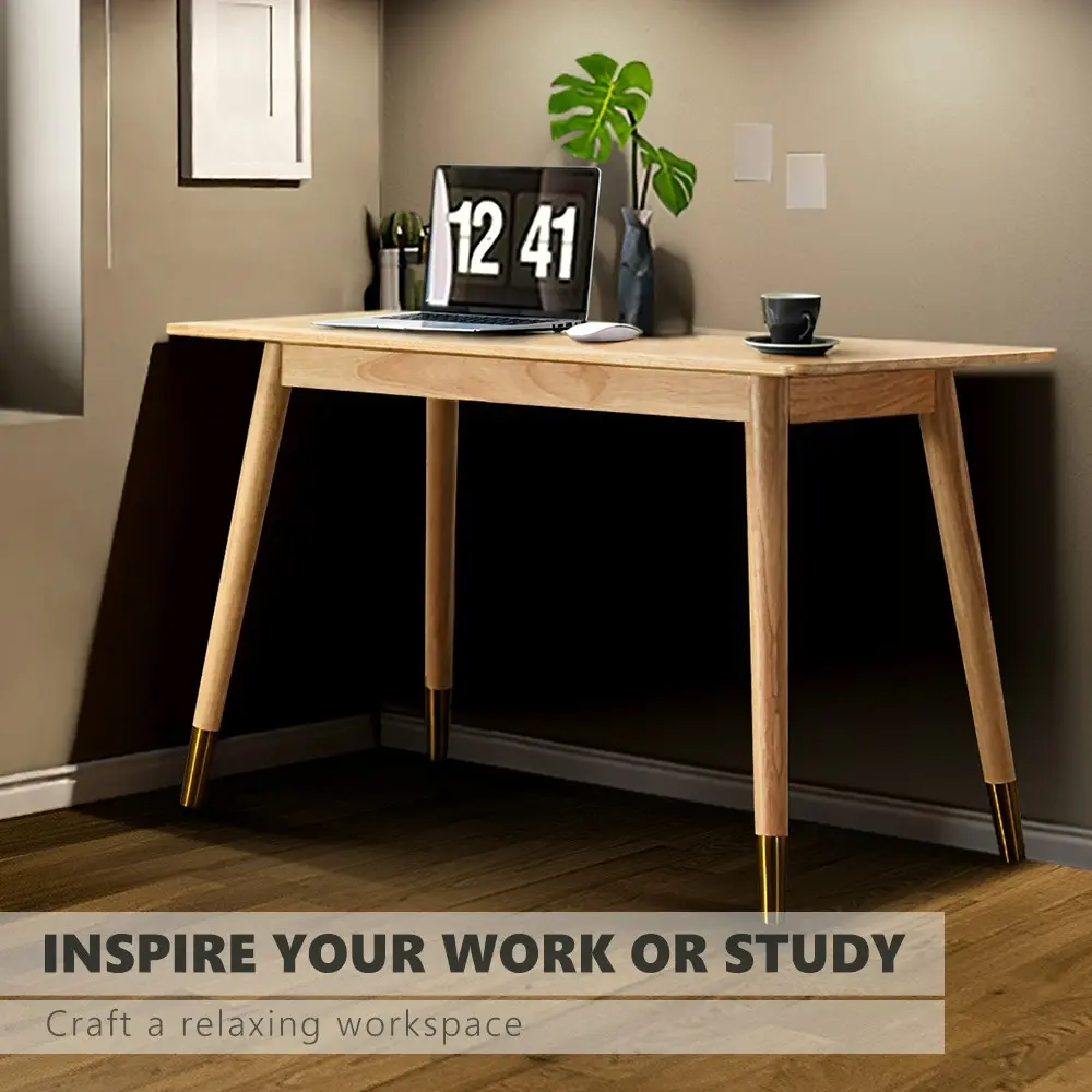 Furb 120cm Wooden Office Study Desk Laptop Computer Study Student Table Oak