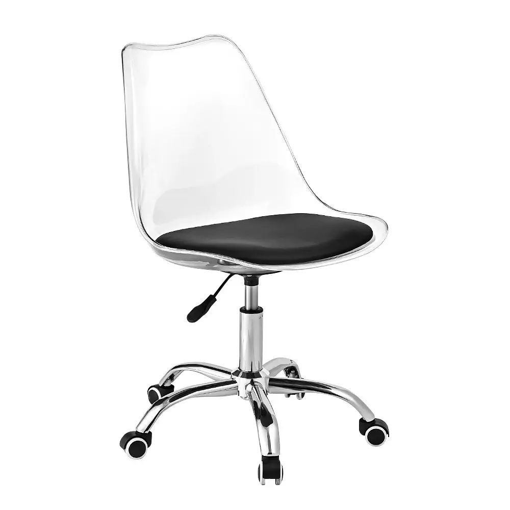 Furb Acrylic Office Chair Height Adjustable Swivel Rolling Stools for Home