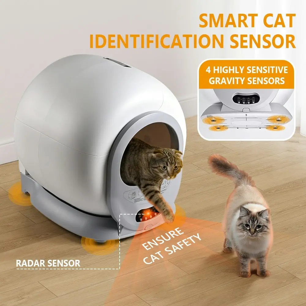 Taily Automatic Smart Cat Litter Box Self-Cleaning App Control Safety Pet Toilet