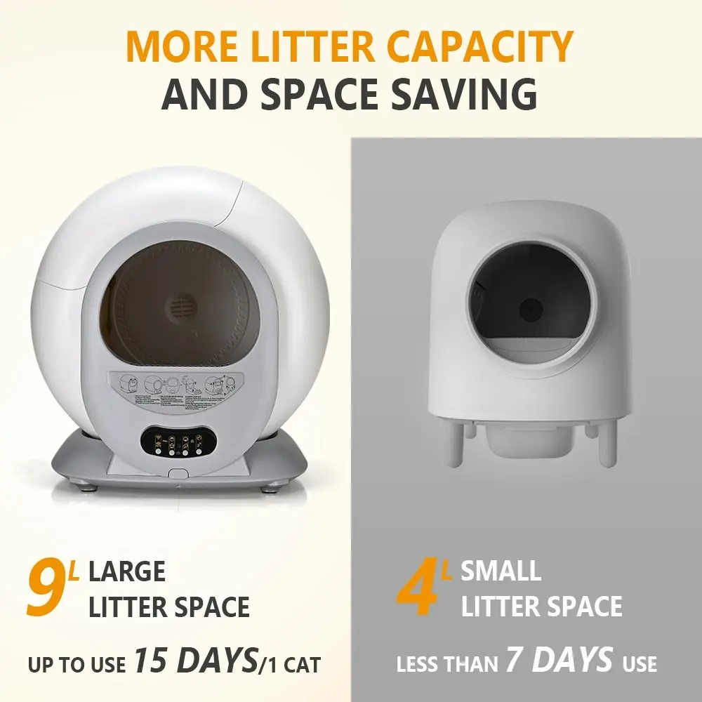 Taily Automatic Smart Cat Litter Box Self-Cleaning App Control Safety Pet Toilet