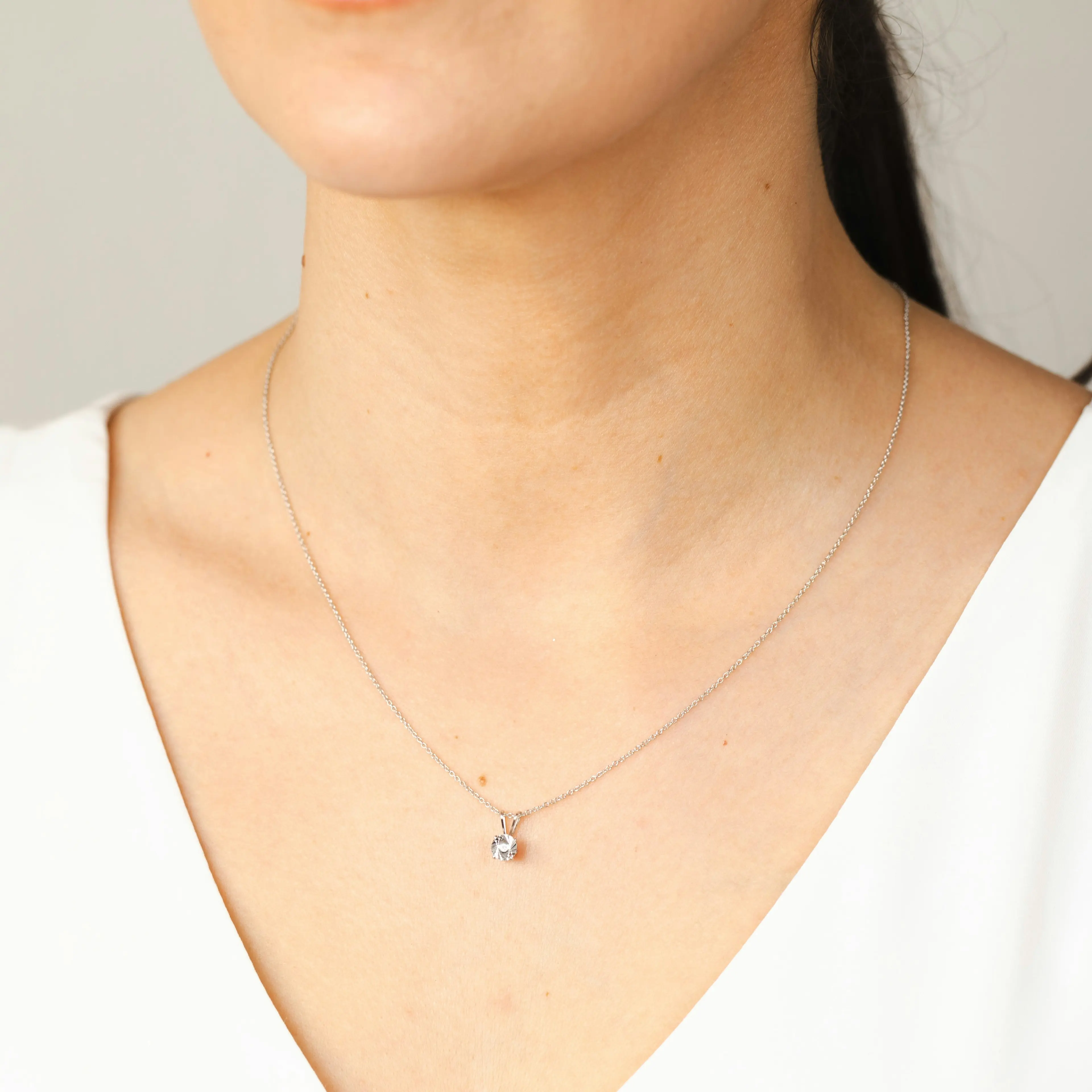 Hypo Allergenic Diamond Pendant in Sterling Silver