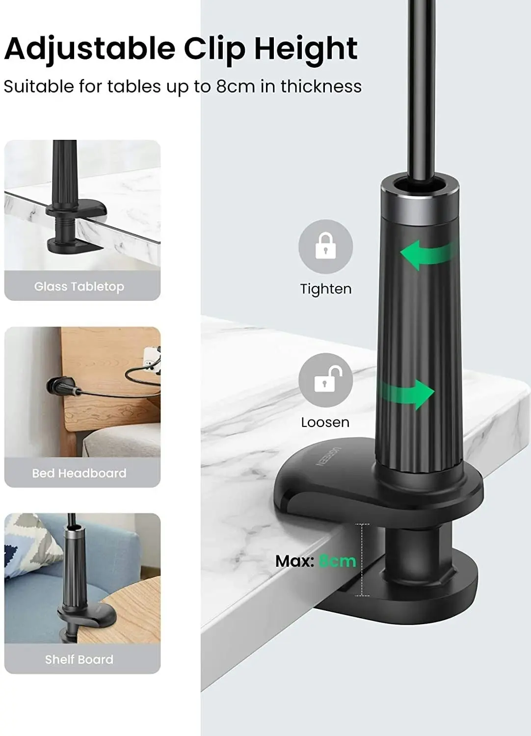 UGREEN 80906 Universal Phone Holder with Long Arm