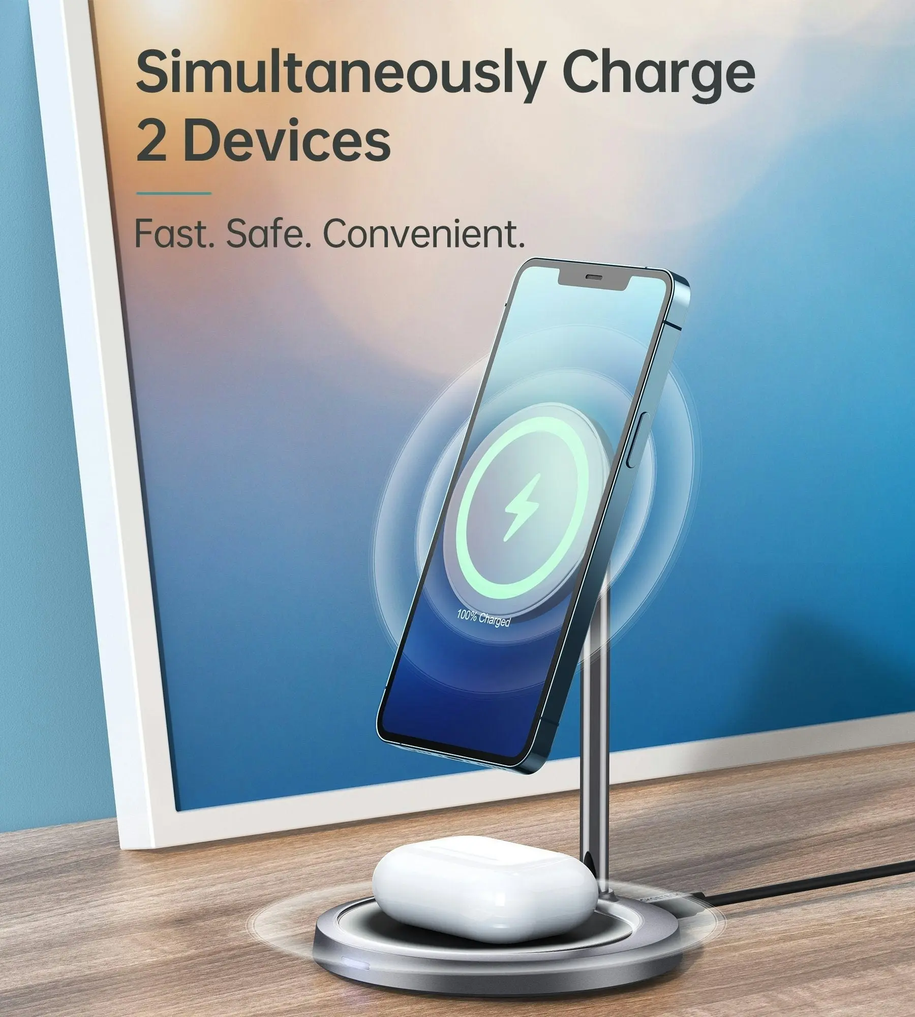 Choetech T575-F MagSafe iPhone Magnetic Wireless Charger Stand