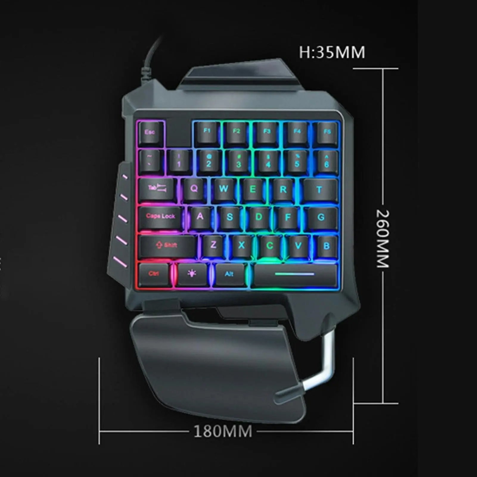 G92 One-handed Gaming Membrane keyboard Ergonomic Keypad