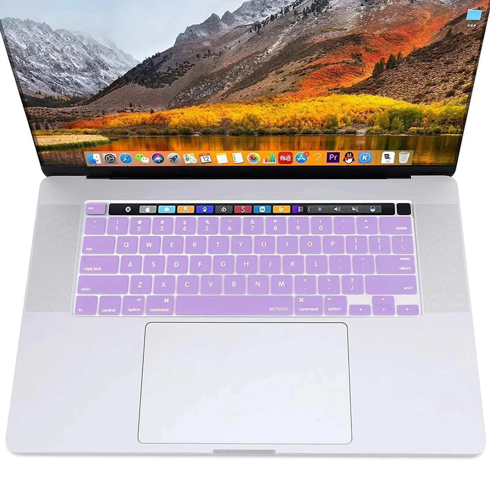 Keyboard Cover Skin For MacBook Pro 13 Pro 16 A2338 A2289 A2251 A2141 M1 M2 2020 to 2023 purple