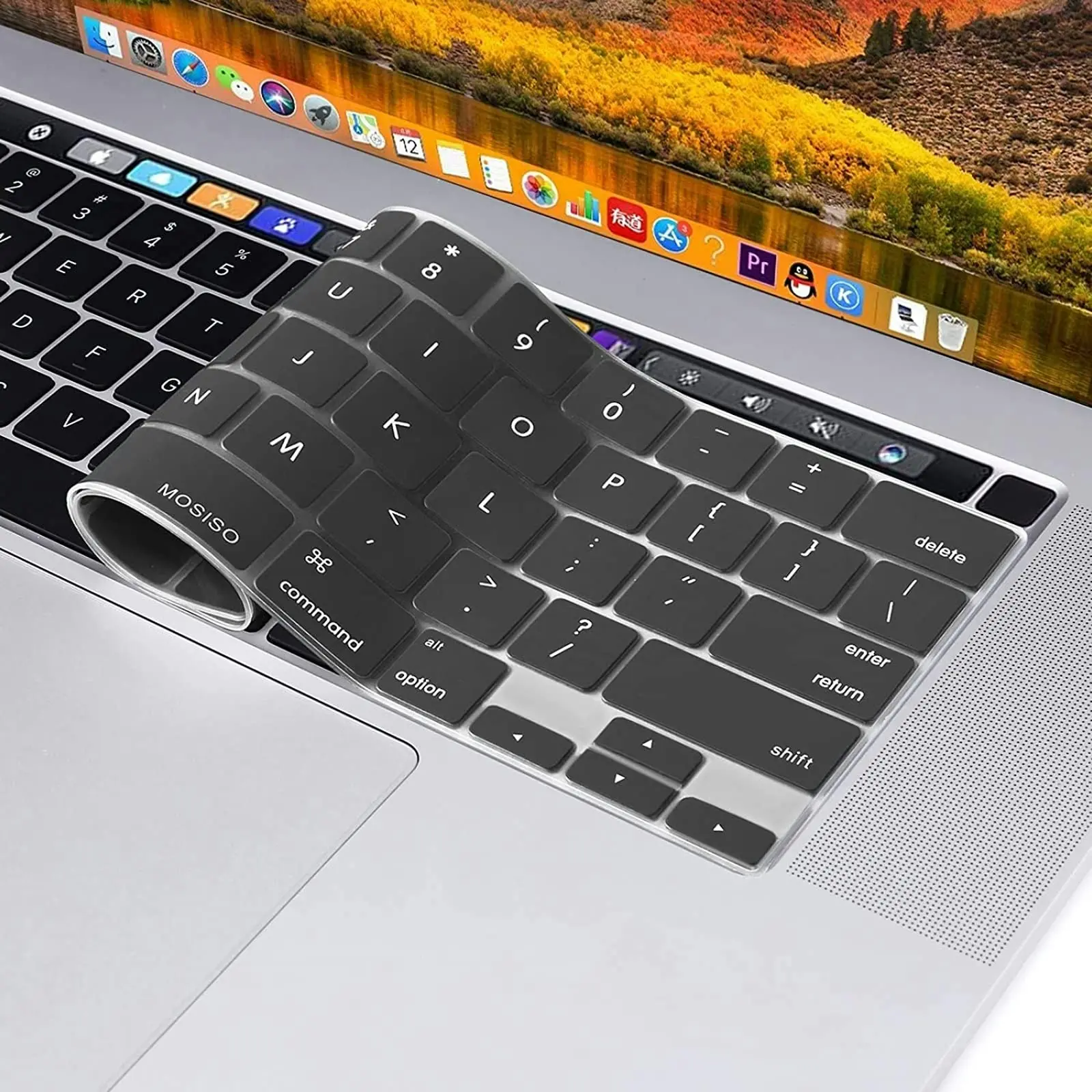 Keyboard Cover Skin For MacBook Pro 13 Pro 16 A2338 A2289 A2251 A2141 M1 M2 2020 to 2023 Grey