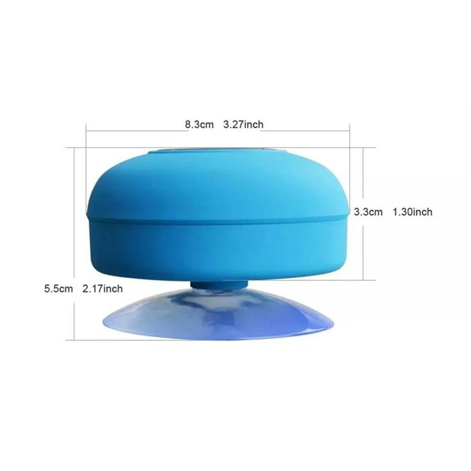 Mobax Mini Portable Large Suction Cup Bluetooth Speaker Stereo Music Outdoor Blue