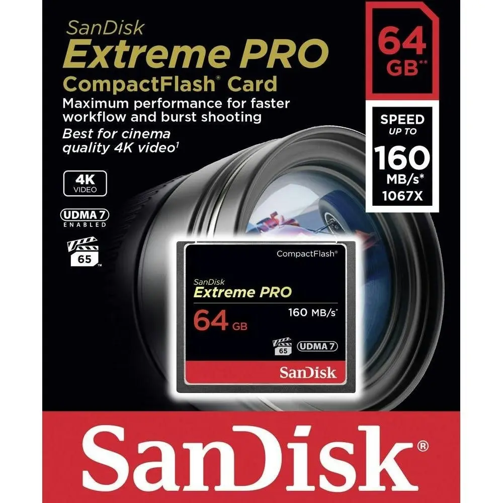 SanDisk Extreme Pro CFXP 64GB CompactFlash 160MB/s (SDCFXPS-064G)