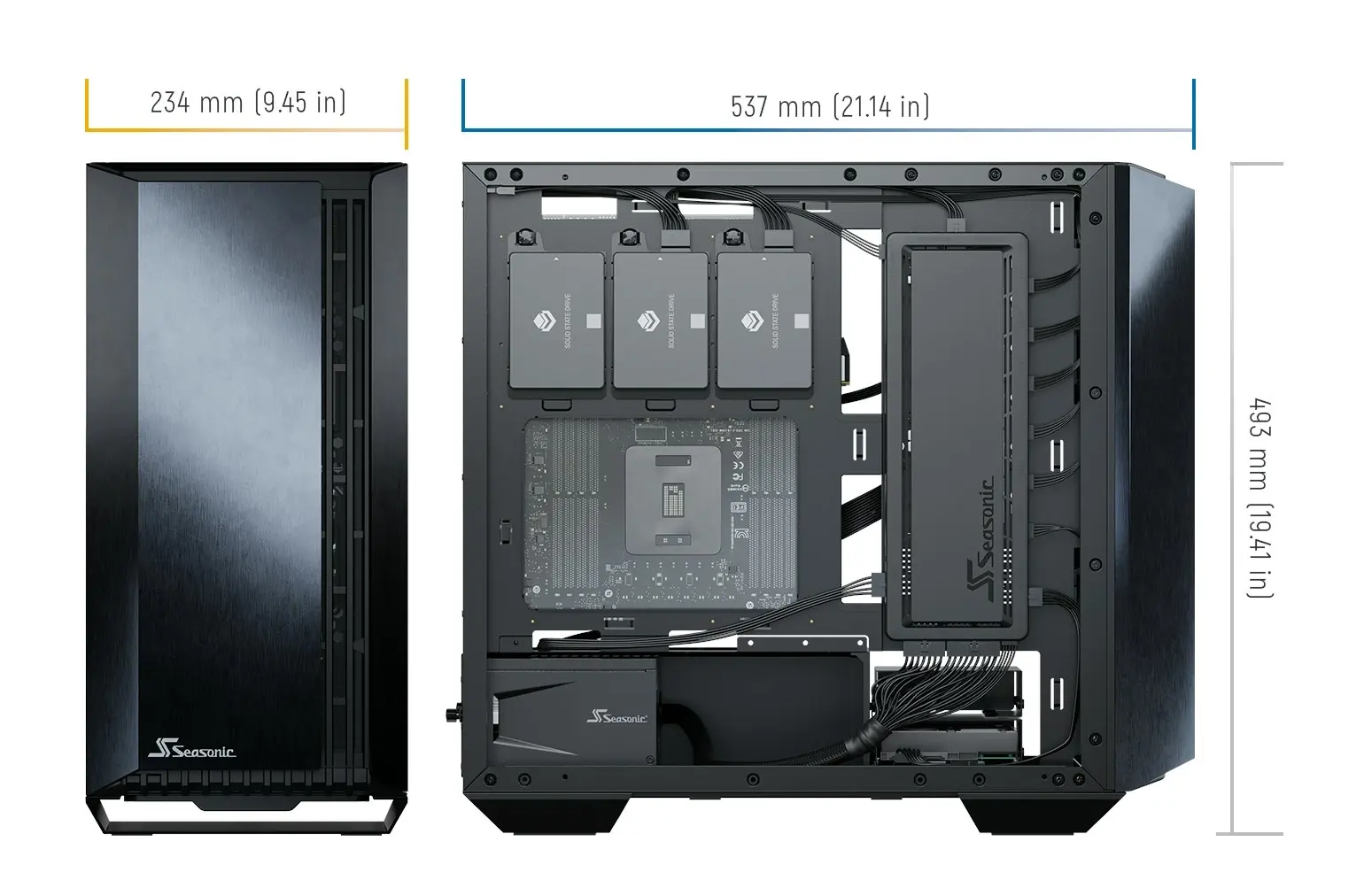 Seasonic Syncro Q704 Aluminum Case with Syncro DGC-650 650W 80 Plus Gold PSU & Connect Module RED DOT AWARD WINNER 2021