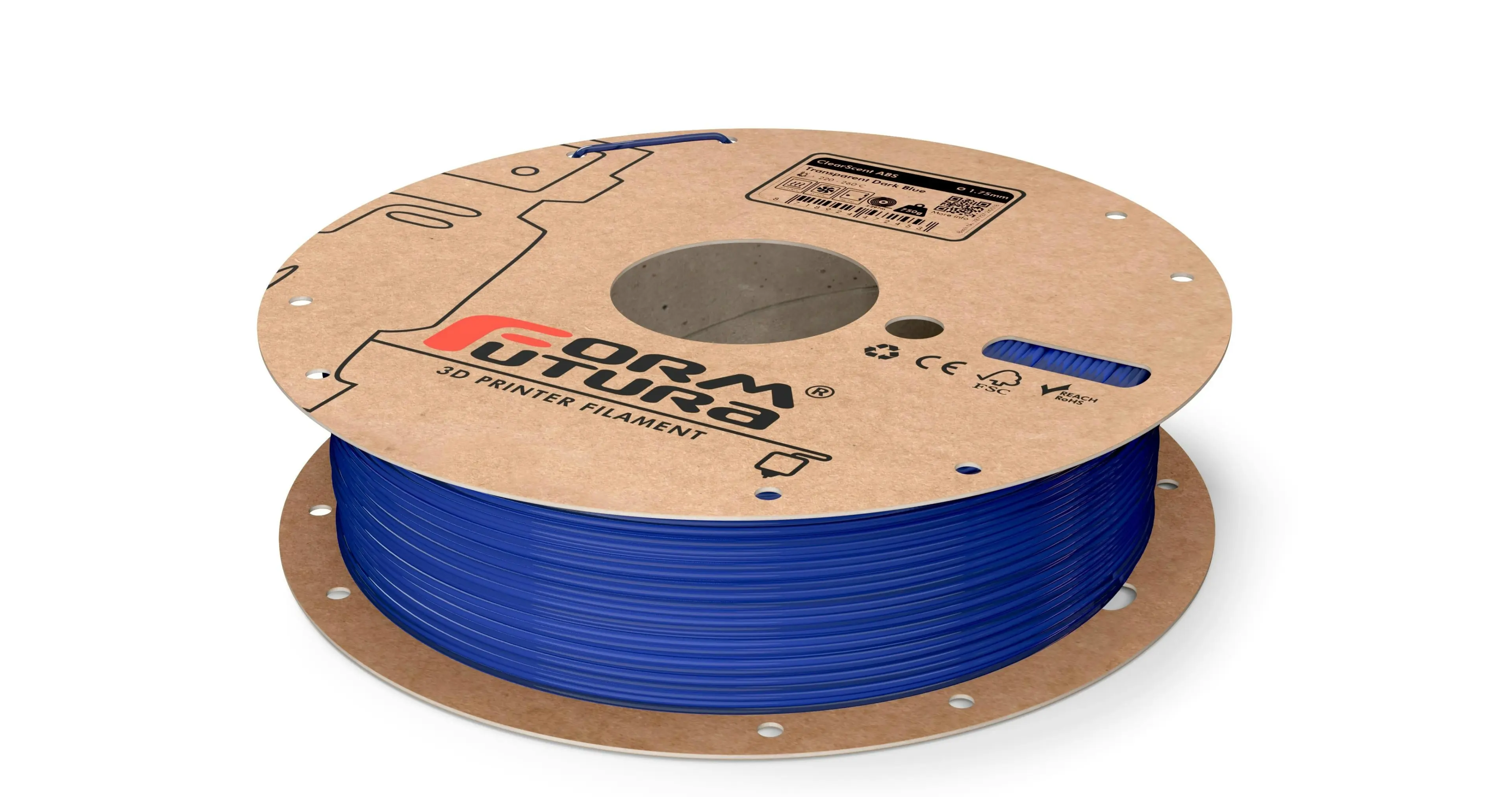 ABS Filament ClearScent ABS 1.75mm Transparent Dark Blue 750 gram 3D Printer Filament