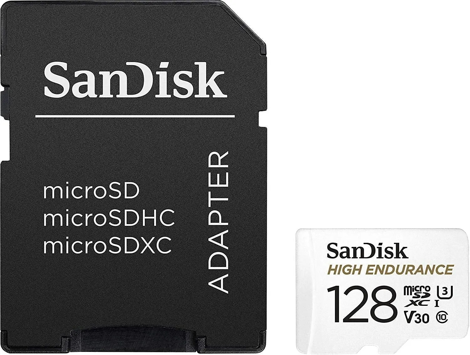 Sandisk High Endurance Microsdhc Card Sqqnr 128g Uhs I C10 U3 V30 100mb/S R 40mb/S W Sd Adaptor Sdsqqnr 128g Gn6ia