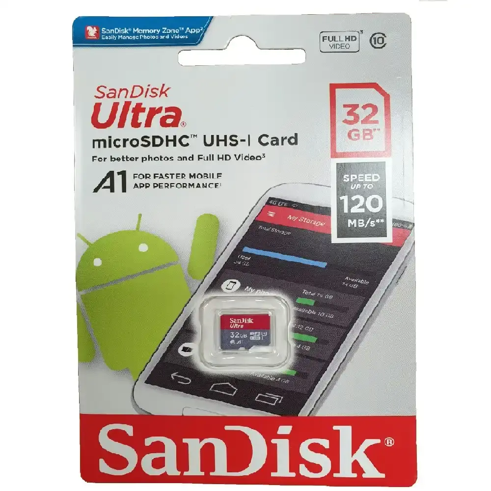 SANDISK SDSQUA4-032G-GN6MN Micro SDHC Ultra UHS-I Class 10 , A1, 120mb/s No adapter