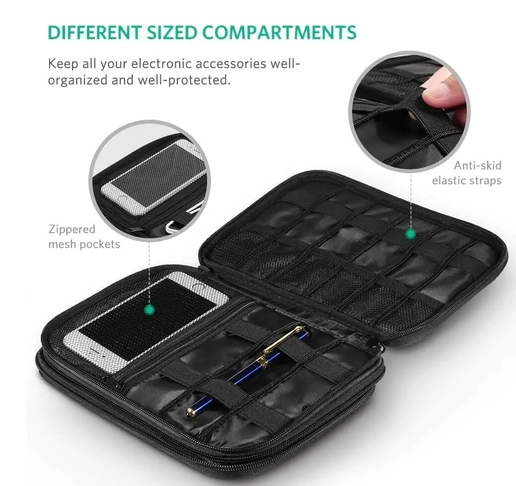 UGREEN 50147 Double Layer Electronic Accessories Organiser Travel Bag