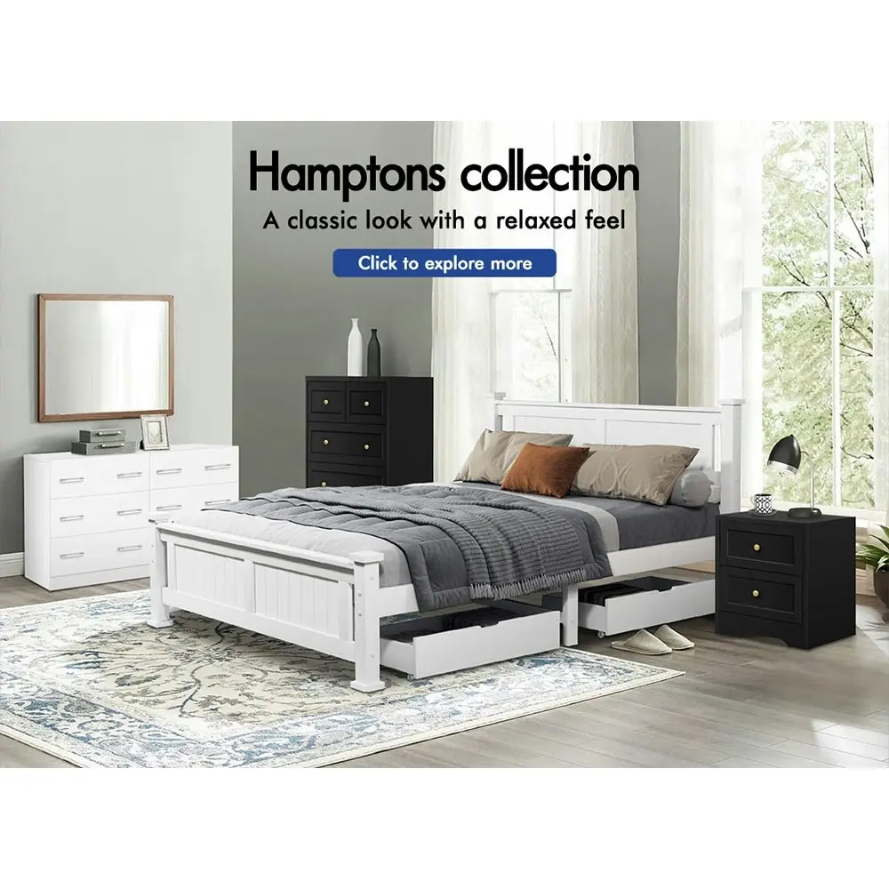 Alfordson 5 Chest of Drawers Hamptons Black