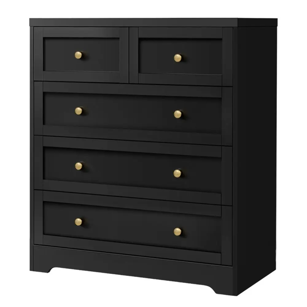 Alfordson 5 Chest of Drawers Hamptons Black