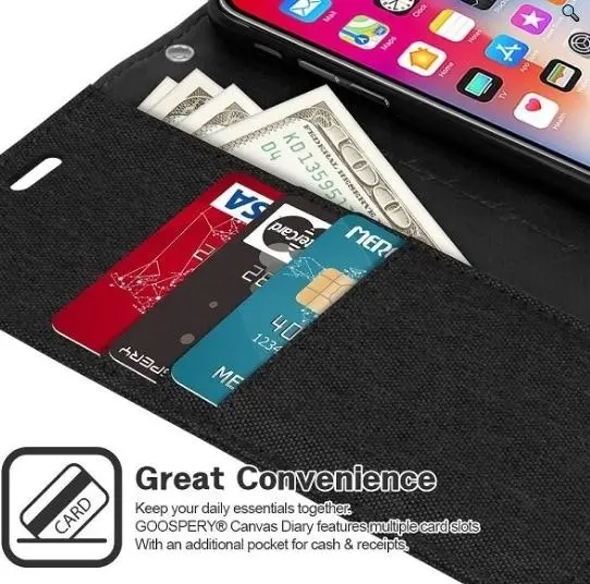 For iPhone 12 Wallet Flip Denim Case Cover