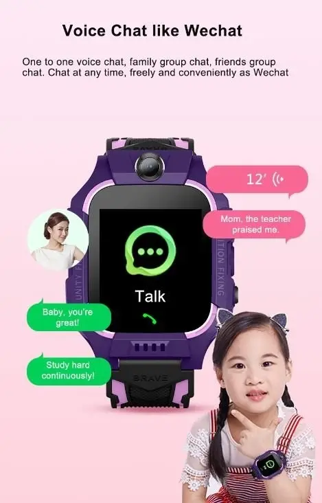 Kids Tracker Smart Watch Phone GSM SIM Alarm Camera SOS Call for Boys Girls Gift