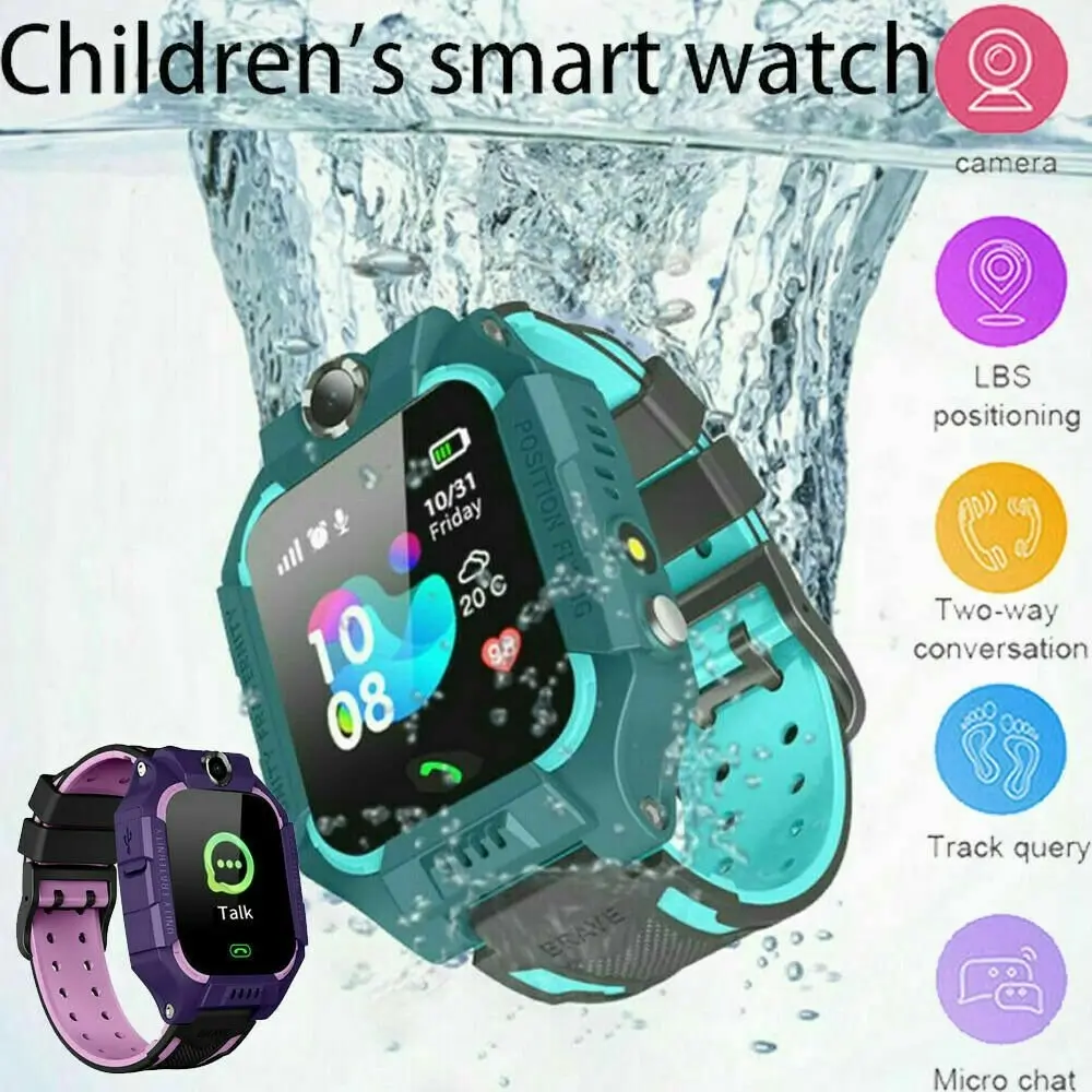 Kids Tracker Smart Watch Phone GSM SIM Alarm Camera SOS Call for Boys Girls Gift