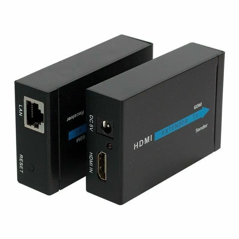 60M 1080P HDMI Network Extender Over Single Amplifier Cable CAT5E/6 Ethernet