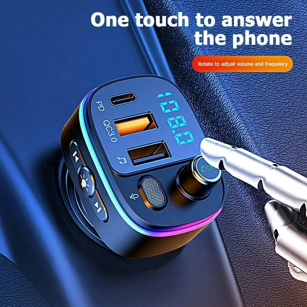 Handsfree FM Transmitter Wireless Bluetooth Car MP3 Adapter DUAL Fast Charger