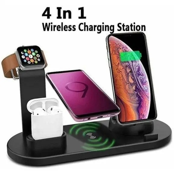 Wireless Fast Charger 4 in 1  | For iPhone Samsung AirPod Apple Watch